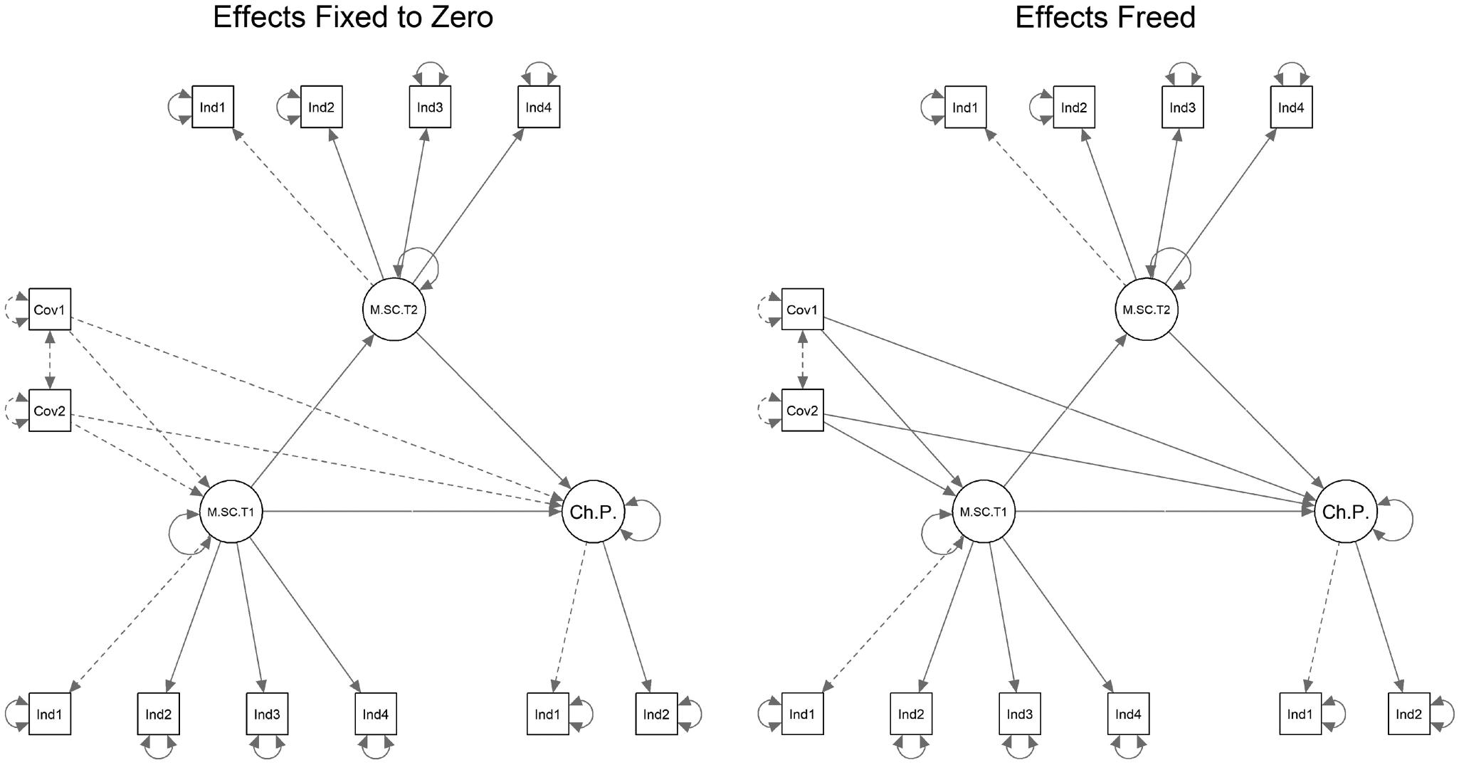 Figure 4. Model with identified influential covariate direct effects